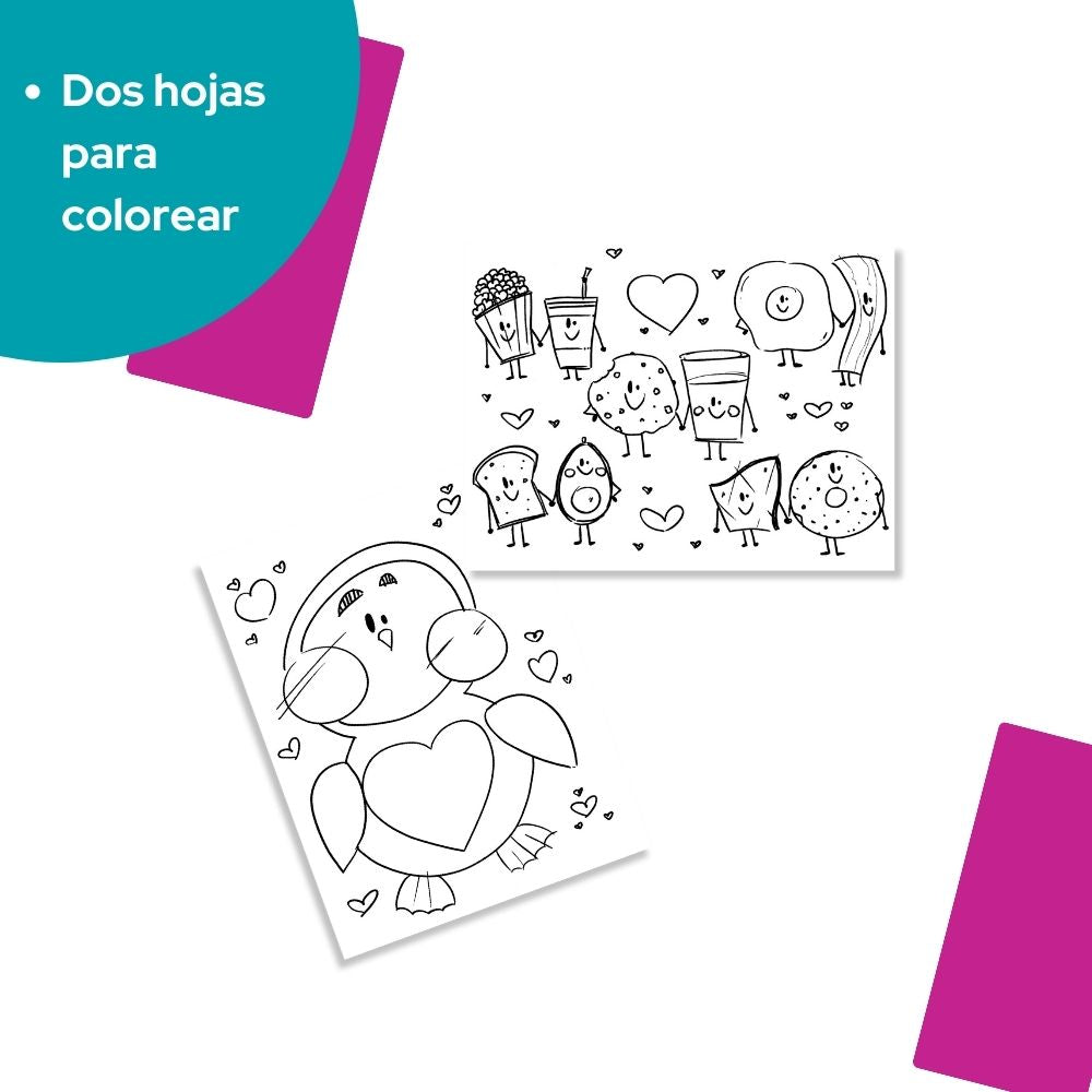 Hojas colorear de Valentine
