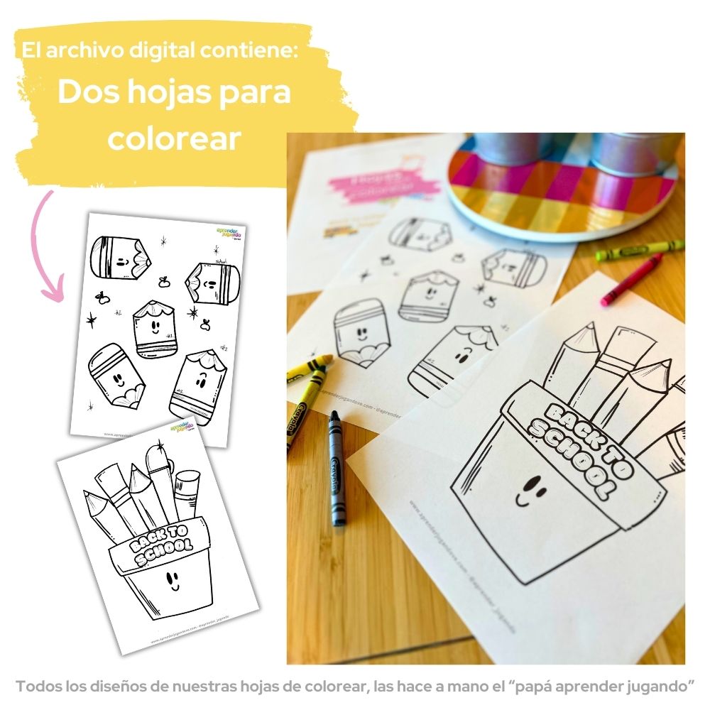 Hojas de colorear Regreso a clases (2da edición)