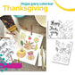 Hojas colorear de Thanksgiving