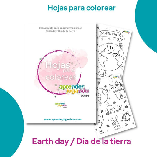 Hojas colorear de Día de la tierra